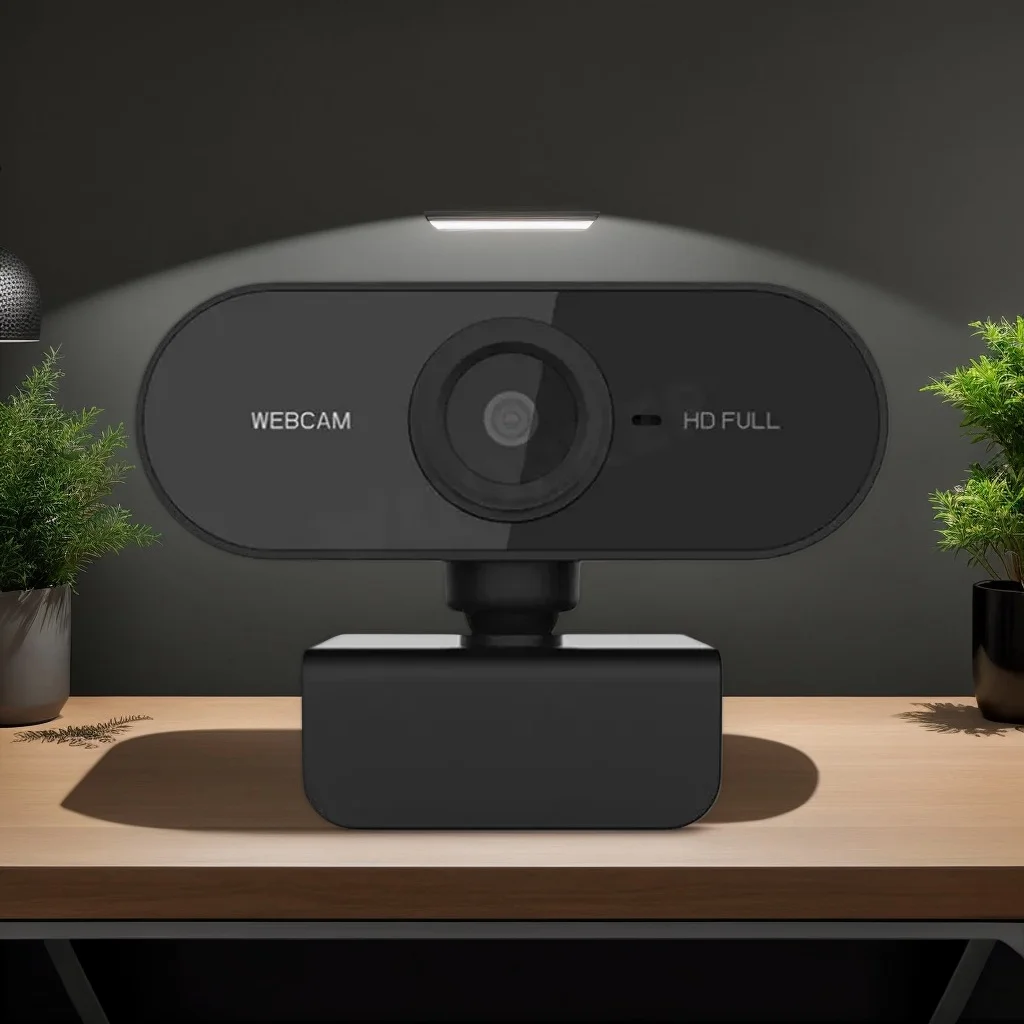 

Full HD 1080p Webcam with Built-in Mic – Compact USB Camera with 360° Flexible Clip for Laptop/Desktop Use