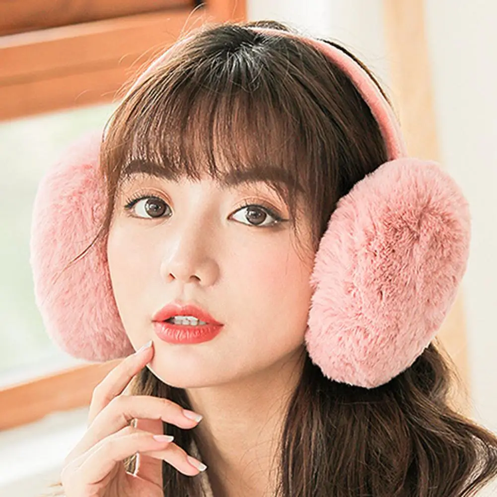 Foldable Ear Warmer Keep Warm Plush Winter Fluffy Plush Earmuffs Thicken Ear Warmer Princess Kids Party Headwear Ear Muff