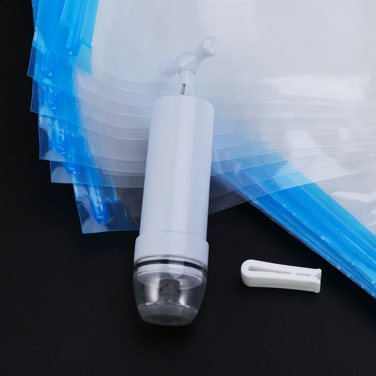 

6pcs Vacuum Compression Bags Saver Food Storage Exhaust Seal Bag Set For Fresh Keeping Microwave Freezer Safe