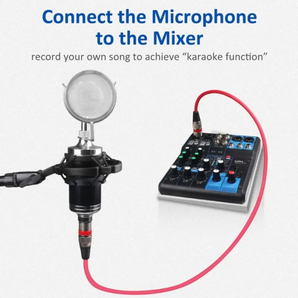 Male To Female XLR Microphones Cable 3Pin High Performance XLR Audio Signal Cable 1 Meters Microphones Shielded Cable