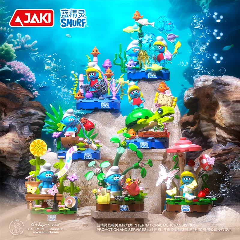 

Серия Smurfs, слепая коробка, аниме, периферийные устройства, натуральный океанский пейзаж, модель сцены, настольные украшения, детская головоломка, игрушка «сделай сам», подарок-сюрприз
