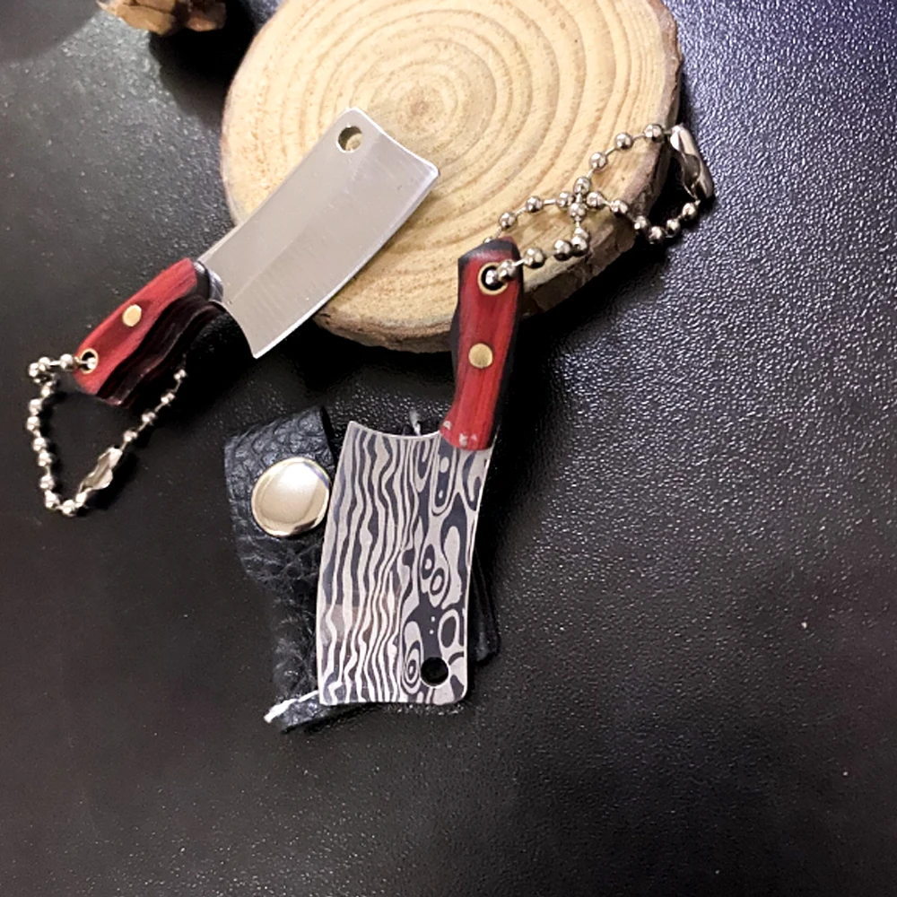 Mini Knife Keychain Pocket Knife Outdoor Camping Tactical Survival Portable Knife Peeler Fixed Blade Multi EDC Tool