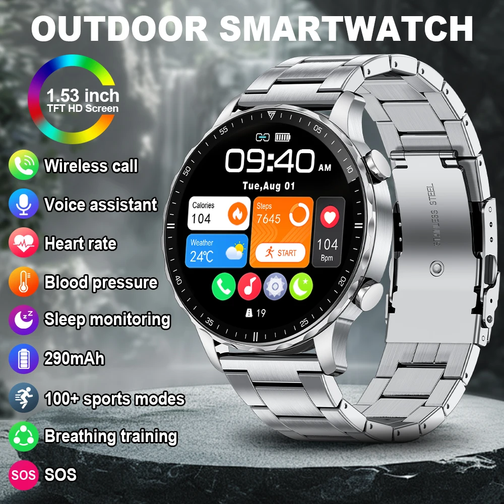 

Choice LIGE Smart Watch Full Touch Screen Sports Fitness Man Watches Heart Rate Health Monitoring Waterproof smart watch for men