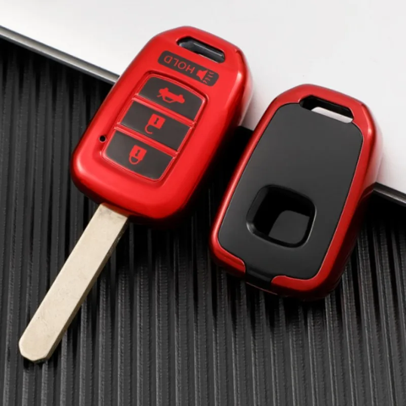 بولي TPU سيارة 4 أزرار حافظة مفاتيح شل لهوندا أكورد CRV سيفيك جاز HR-V HRV 2013 2014 2015 2016 مفتاح حامي الملحقات