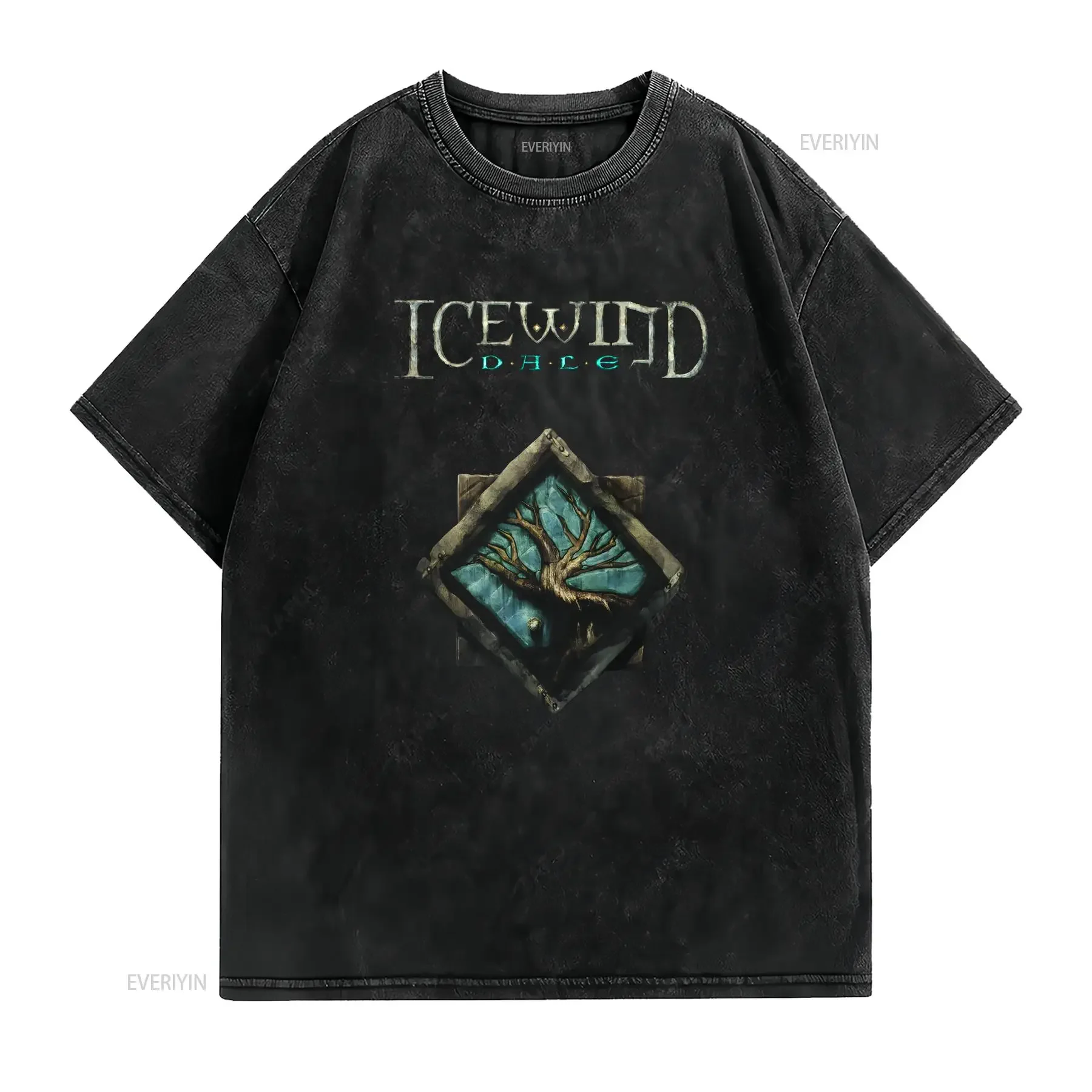 Icewind Dale Logo Classic Video Game RPG T Shirt Retro Gamer Gaming  vintage Washed Versatile Breathable designer clothes