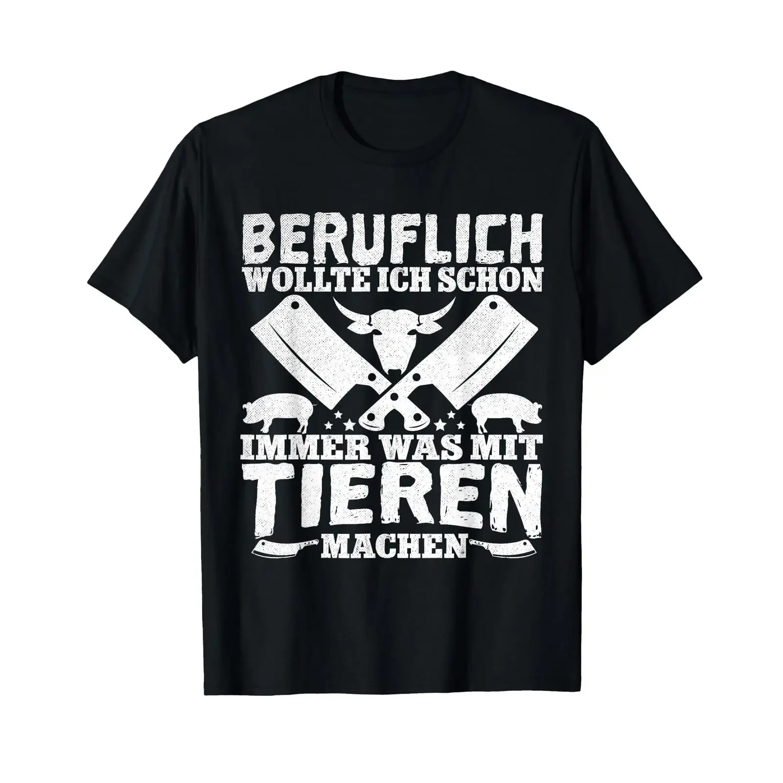 Schlachter Fleischer Saying Funny Butcher Work T Shirt vintage Washed Top For Everyday Wear Slightly Stylish designer clothes