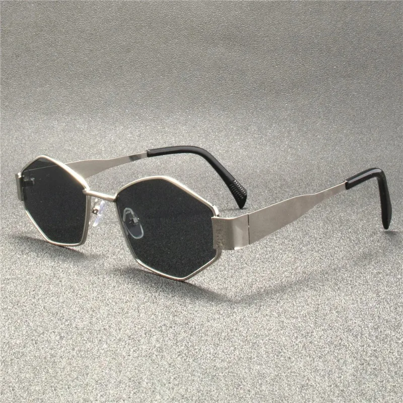Vintage Punk Style Sunglasses Men Retro Irregular Metal Frame Sun Glasses Fashion Women Eyewear UV400 Gafas De Sol