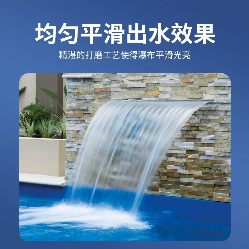 Garden Landscape Fish Pond ABS Water Outlet Color Water Curtain Waterfall Light