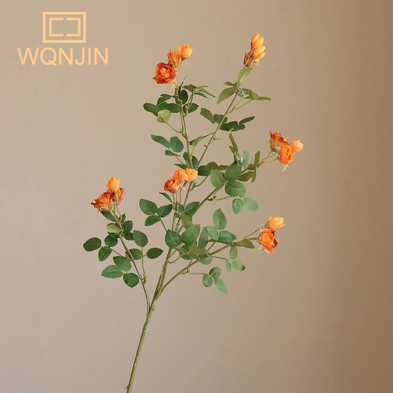 Wqnjin neue schöne kleine Rosen künstliche Seide Blume Hochzeit DIY Sammelalbum Flores künstliche Herbst haus Dekor – Detail 9