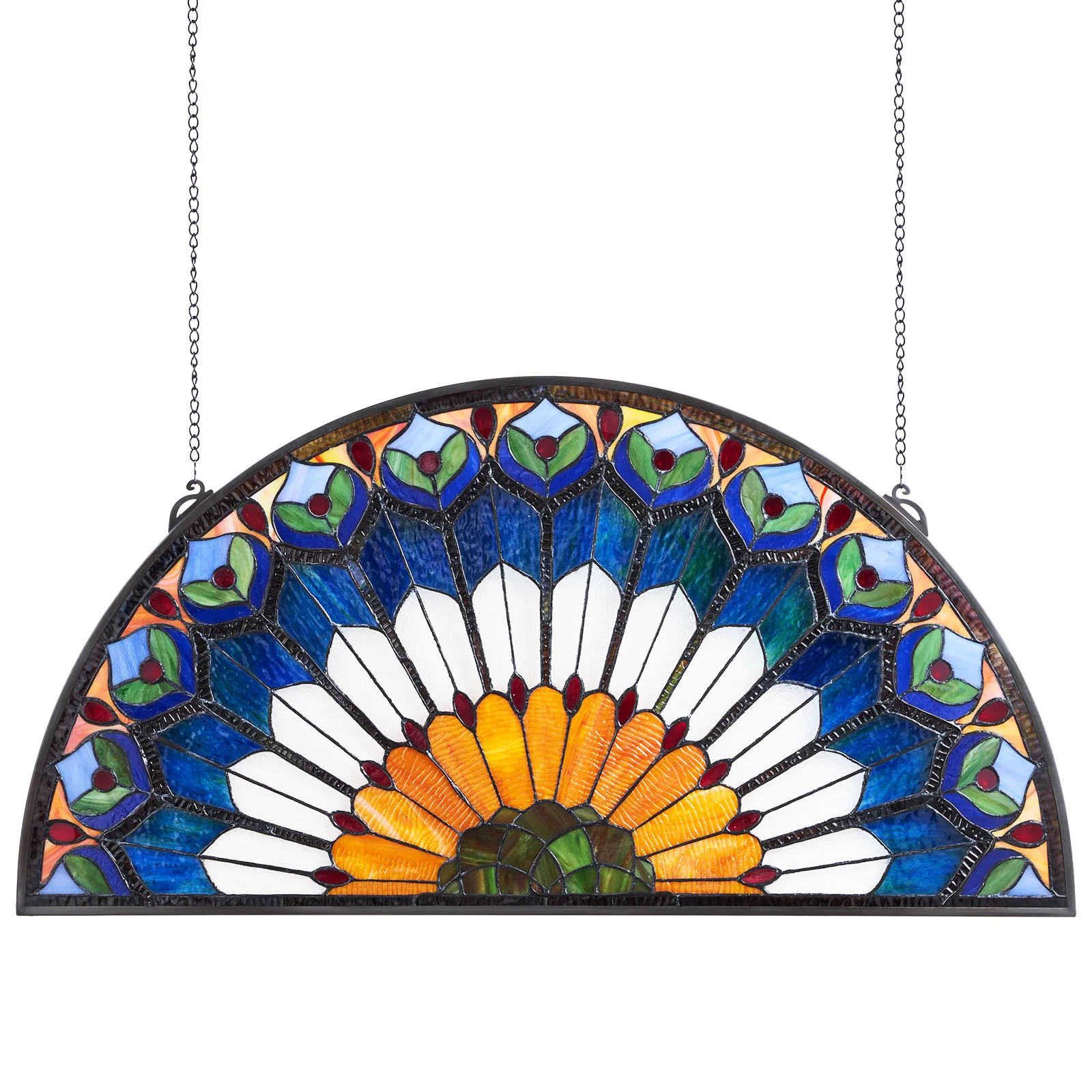Elegant Stained Glass Window Panel Tiffany Style