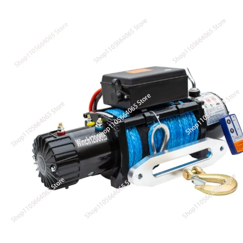 Suitable for traction small remote control winch 12vElectric winch truck crane