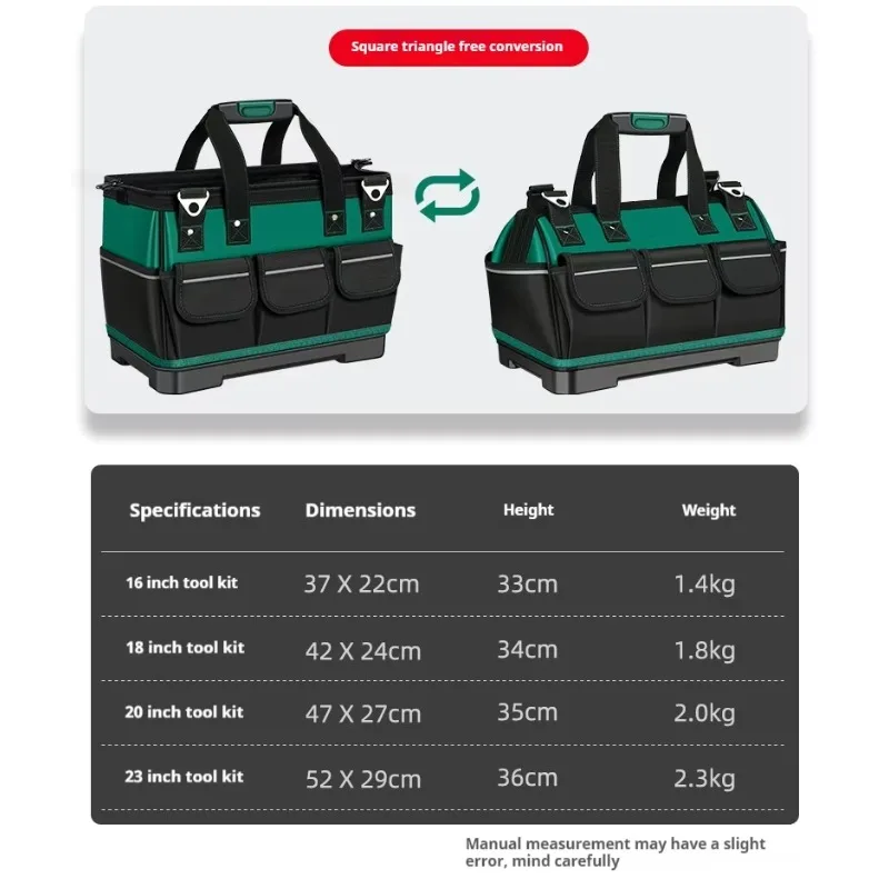 Заводской портативный сверхмощный набор инструментов для электрика, водонепроницаемая холщовая сумка для техников
