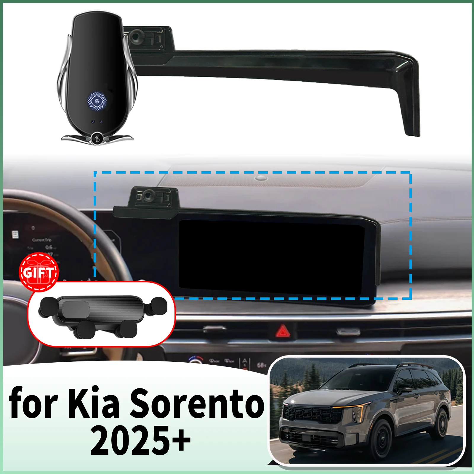 

fit for Kia Sorento 2025 2026 2027 ​​Specific Dashboard Navigation Phone Holder Mount Design Car​​ accessoires