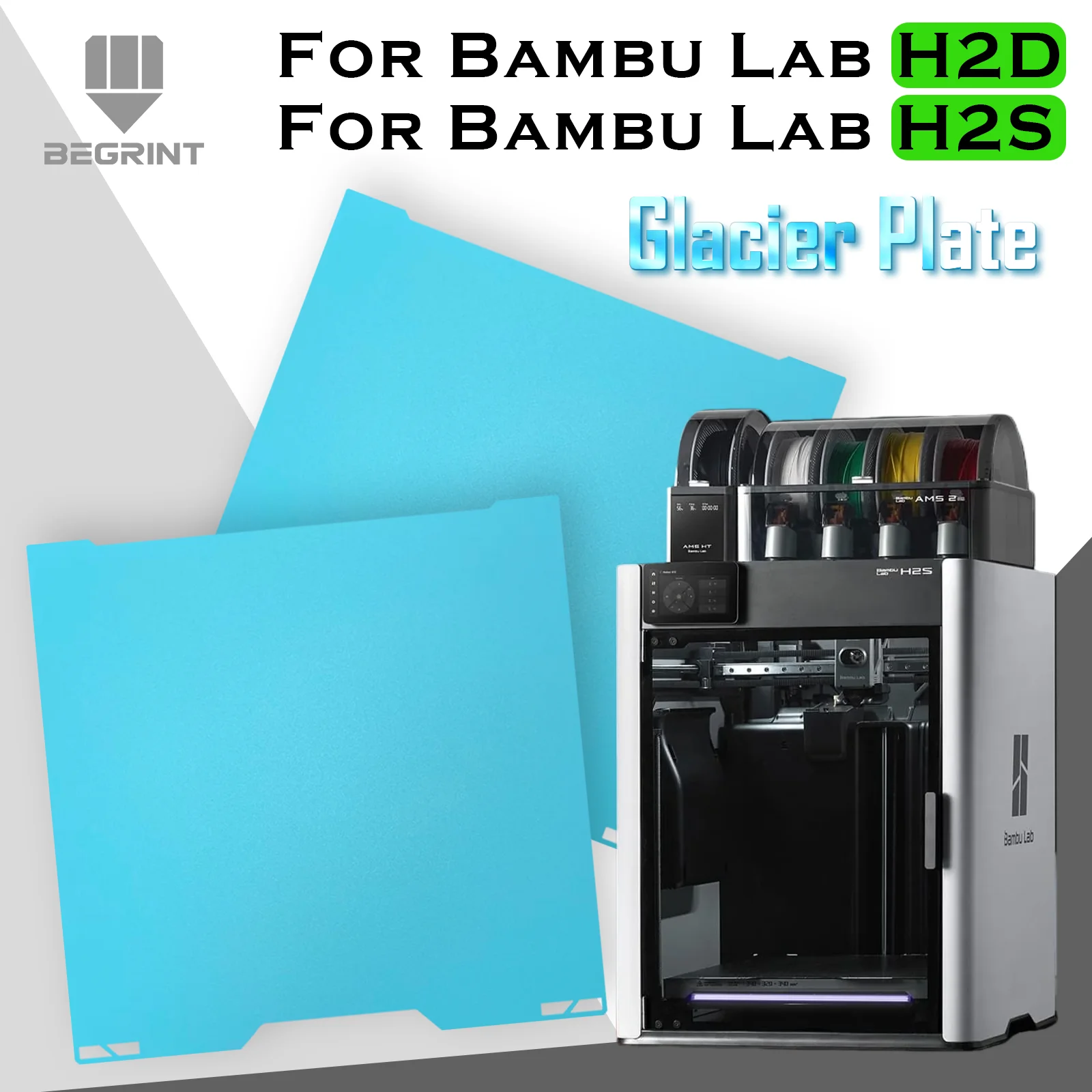 

PEI Cool Plate For Bambu Lab H2D/H2S Plate Pei Sheet 350x320mm Lower power Lower Temp PEI Texture Cool Plate bambu H2S Hot bed