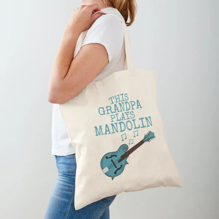 This Grandpa Plays Mandolin, Mandolinist Father's Day Tote Bag