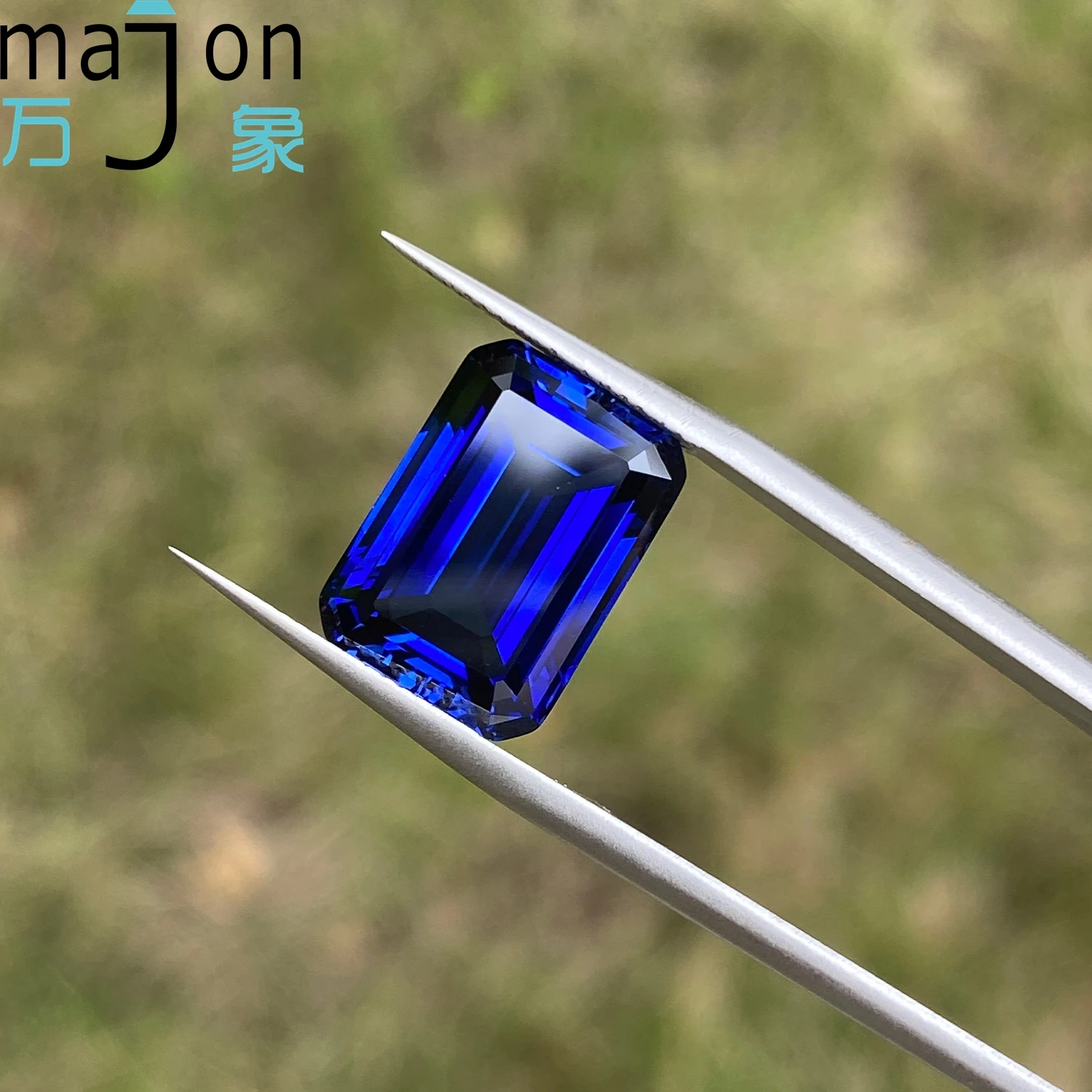 

New Hand-cutting One Lab Grown Sapphire Emerald Cutting Gemstone for Charms Advanced Jewelry Making Materials DIY