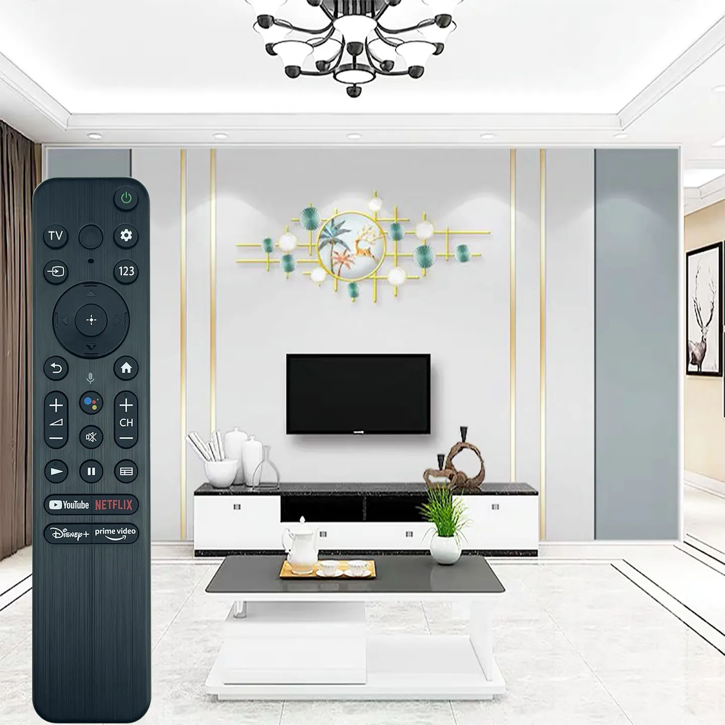

RMF-TX800U New Voice Remote Control Fit For Sony Smart TV XR-42A90K KD-50X80K KD-55X85K XR-55A95K XR-65A95K XR-75Z9K XR-77A80K