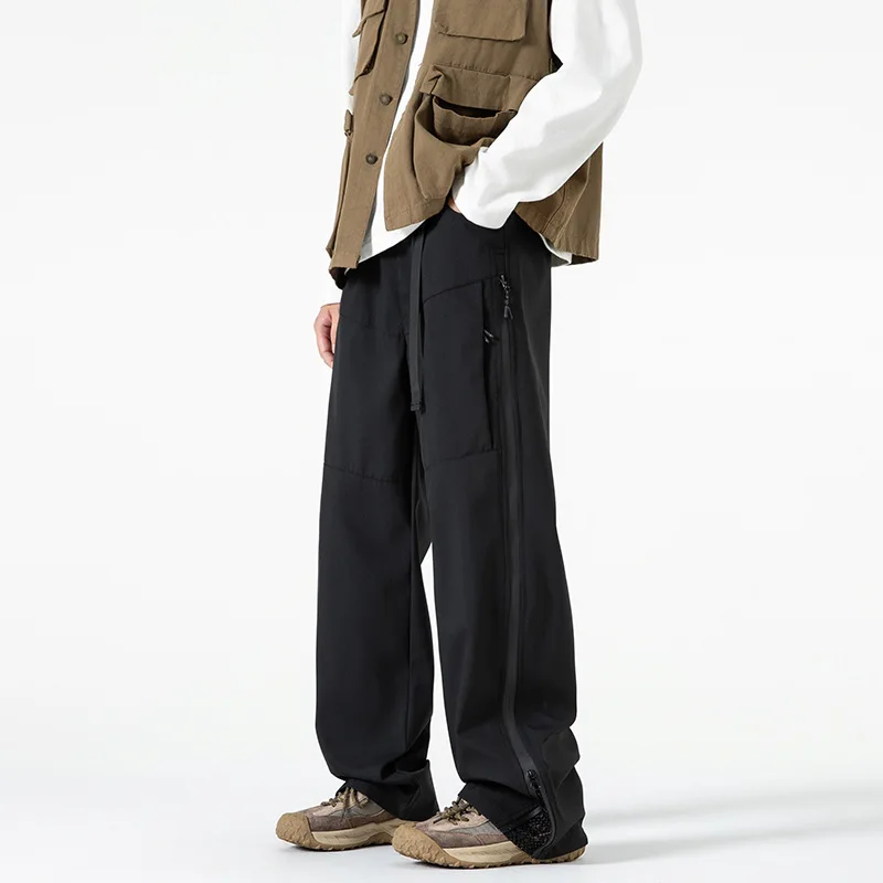 Windproof Rainproof Pants Men Outdoor Side Zipper Cargo Pants Male Long Trousers Climbing Hiking Trip Fishing Men Clothing