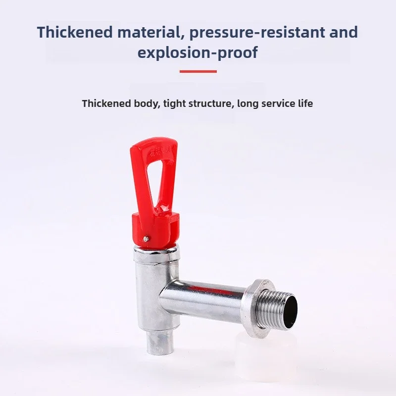 

Stainless Steel Press Hot Water Faucet 3/4 Split Water Dispenser Spout Water Boiler Insulated Bucket Milk Tea Machine Soy