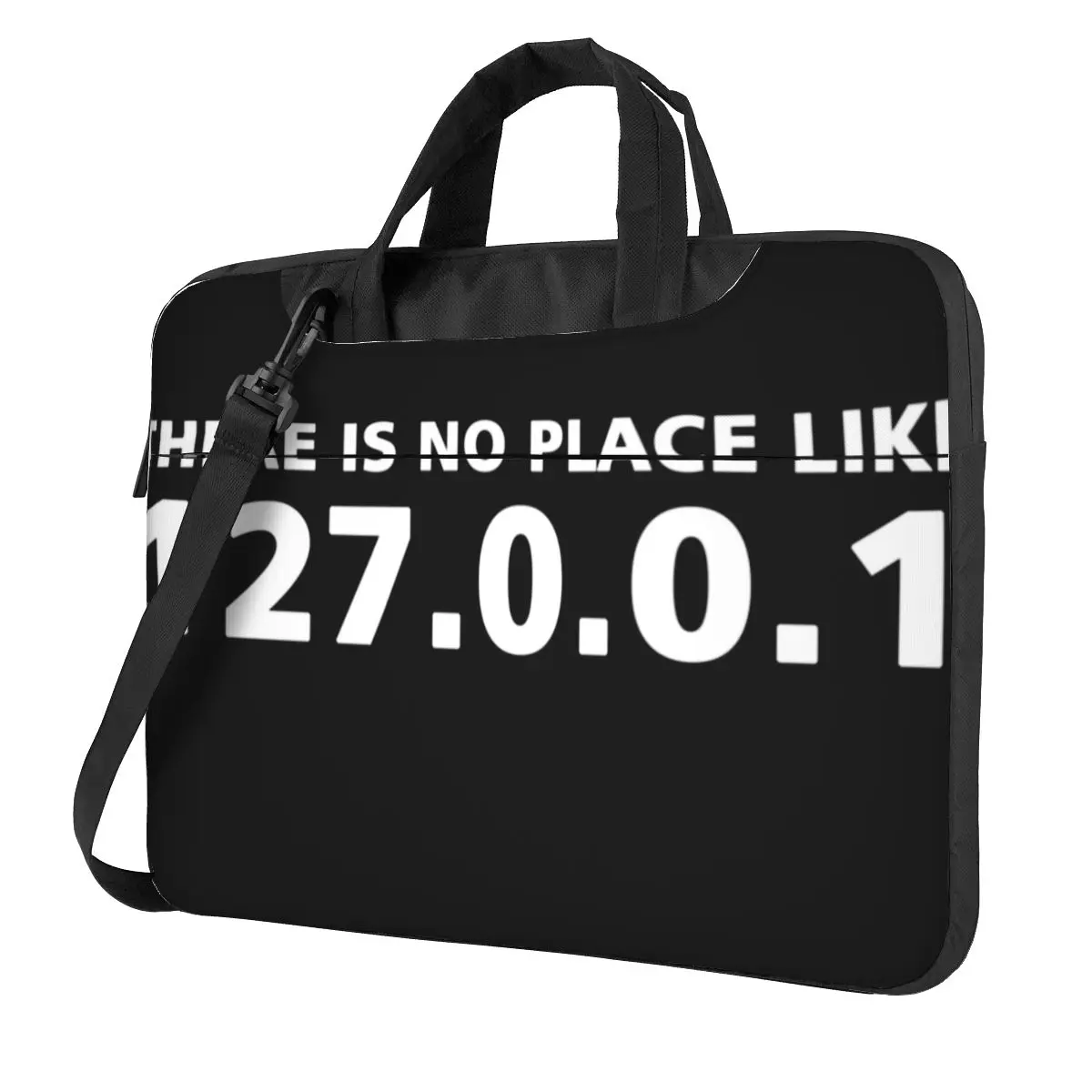 There Is No Place Like 127.0.0.1 Laptop Sleeve Bag IP Address Computer Comedy Shockproof Notebook Pouch Print Computer Pouch