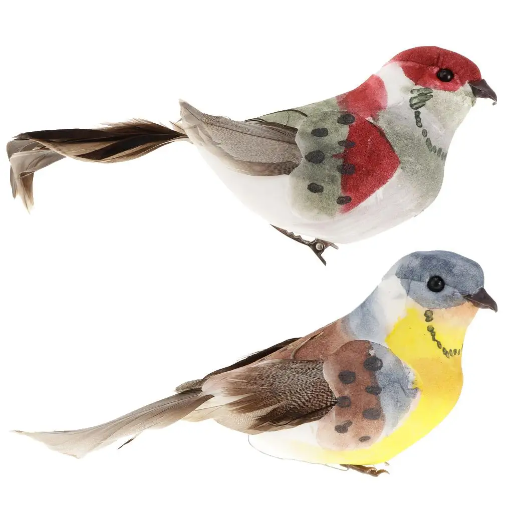 Decorative Animals Ornament Garden Decoration Figure Realistic Foam Bird for Home Christmas and Halloween Decor