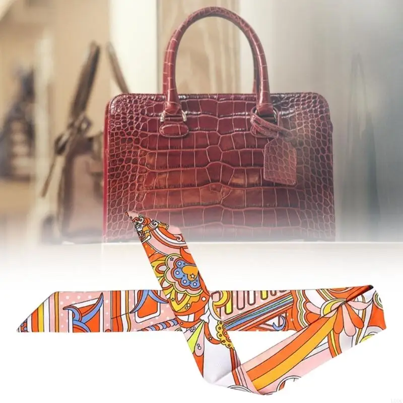 وشاح طويل أنيق برقبة للنساء، مقاس قابل للتعديل دعائم صور بملمس حريري وشاح متعدد الألوان دعائم صور Y166