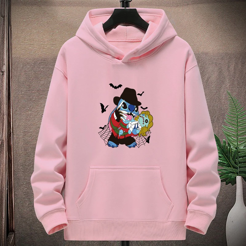 

2025 Disney Adult Children's Hoodie: Stitch Skeleton Halloween Pattern Print, Keeping Parents Warm And Practical