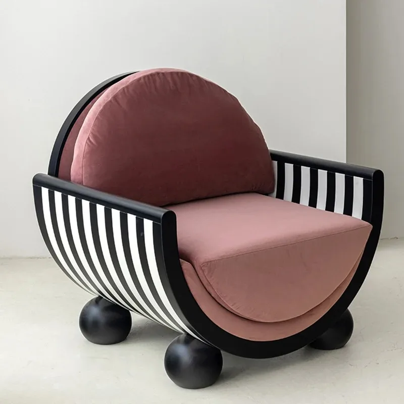

Indoor Armrest Living Room Chairs Designer Beauty Bauhaus Accent Lounge Chair Relaxing Lazy Comfy Poltrona Para Sala Furniture