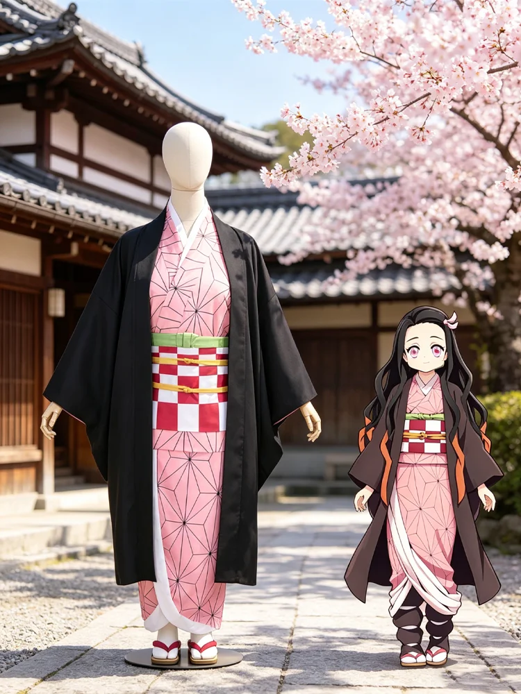 

Kamado Nezuko Cosplay Costume | Japanese Anime Carnival Party | Adult Uniform | Women's | Halloween Costume | Children's