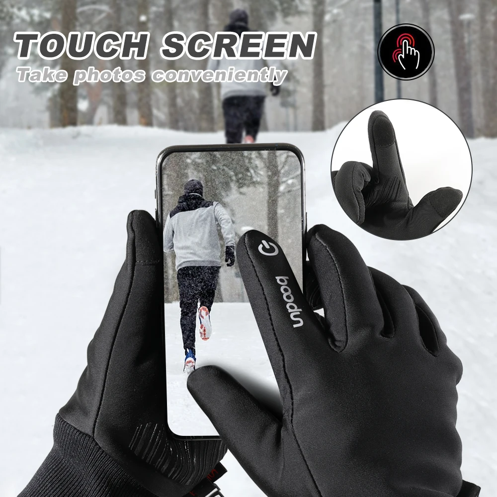 Winter Waterproof Cycling Gloves Bicycle Hunting Snowboard Skiing Road Bike Fleece Touch Screen Warm Snow Tactical Glove  Men