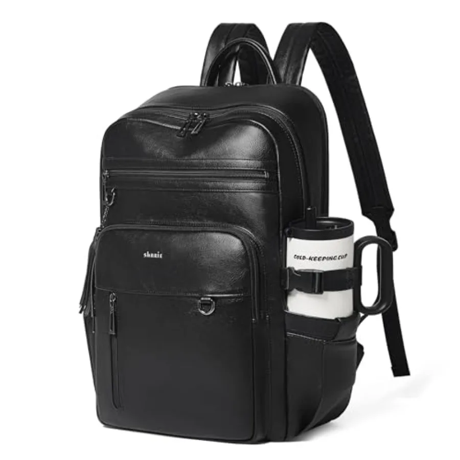 

Vegan Leather Laptop Backpack for Women17 Inch Computer Backpack Purse for Work Business College Travel Teacher Nurse with Anti