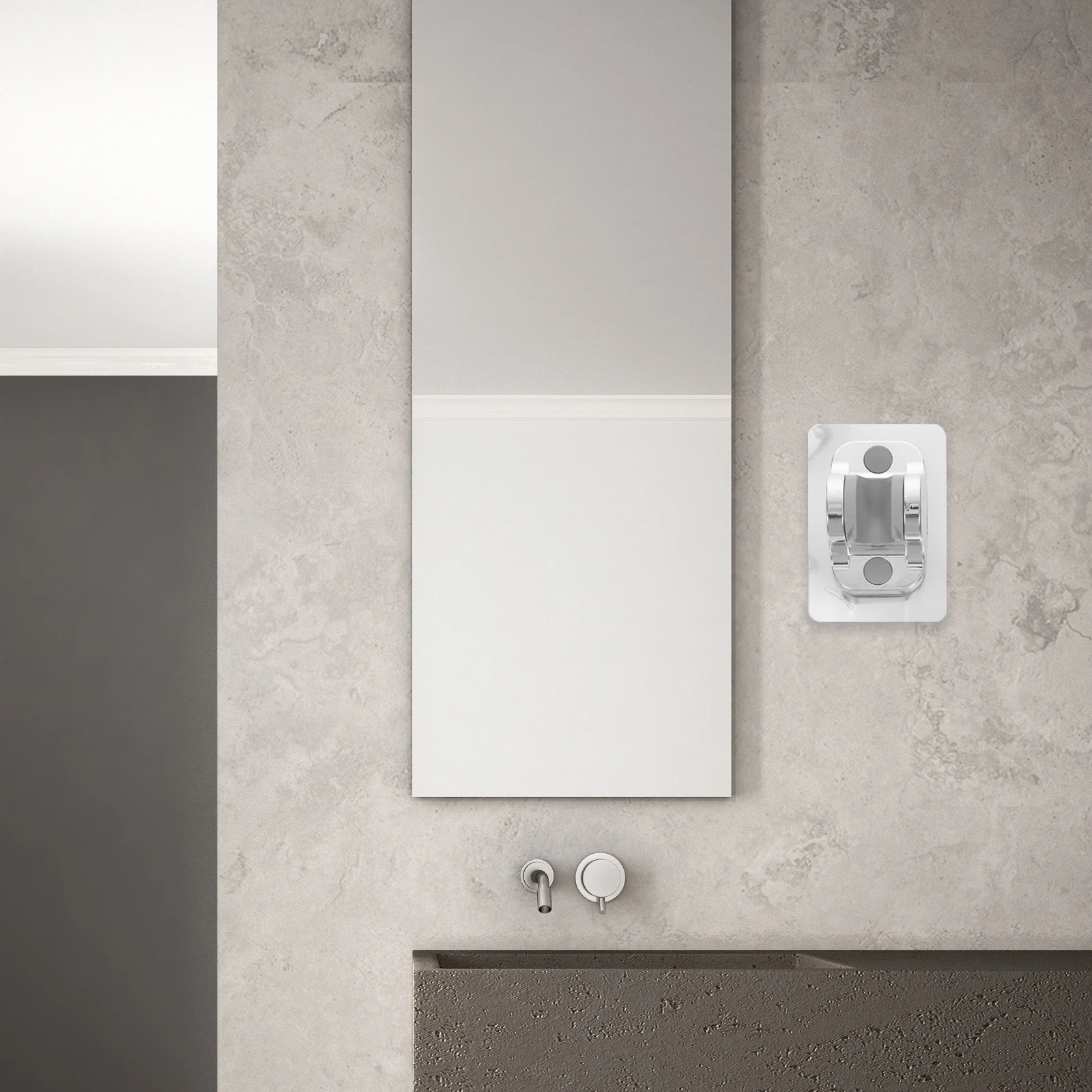 

2Pcs No Drill Shower Head Holder Adjustable Wall Mount Bracket for Bathroom Accessories Shower Head Bracket Showerhead Holder