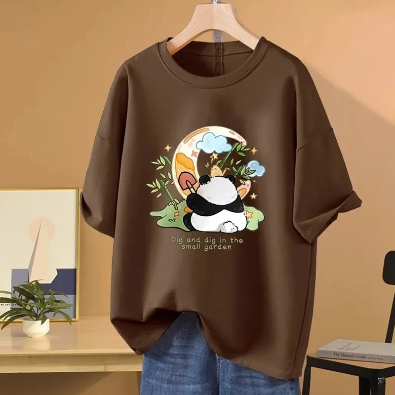 

Плюс размер 6XL, 150 кг, летние хлопковые женские футболки с короткими рукавами и круглым вырезом, женские топы, большие размеры, женская одежда