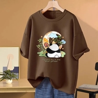 Plus Size 6XL 150KG Summer Cartoon Cotton Short Sleeve Women T-shirts O Neck Lady Tops Big Large Size T Shirt Woman Clothing