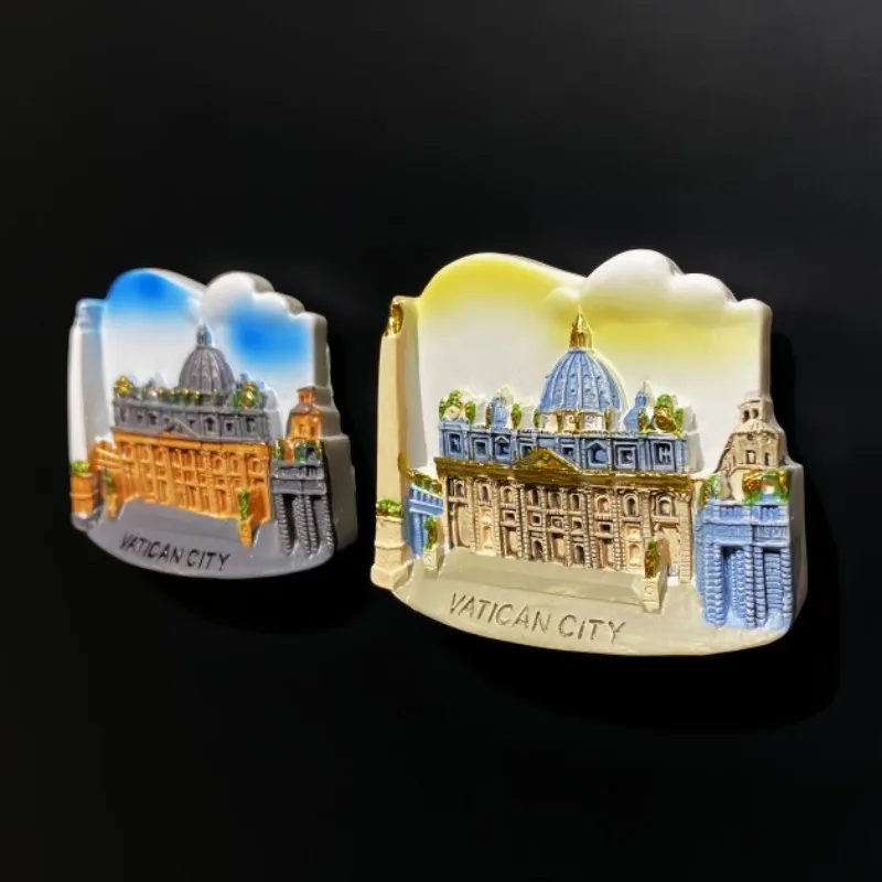 Vatican 3D Fridge Magnets Ornament Handicraft Resin Refrigerator Magnets Sticker Italy Souvenir Collection Gift Home Decoration
