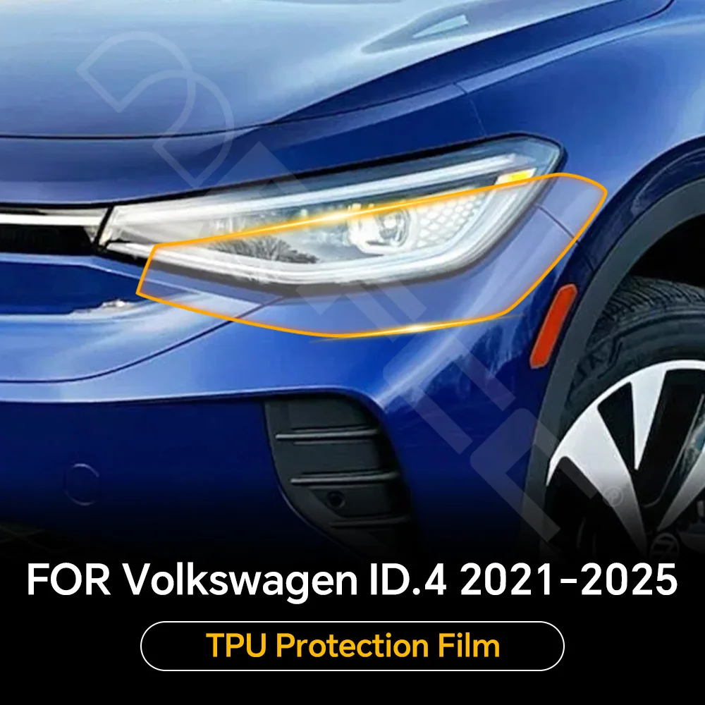 Koplamp Voor Achter Deur TPU Anti-Kras Bescherming Film Voor Volkswagen ID.4 2021-2024 Voorgesneden PPF Clear beha Slip Cover