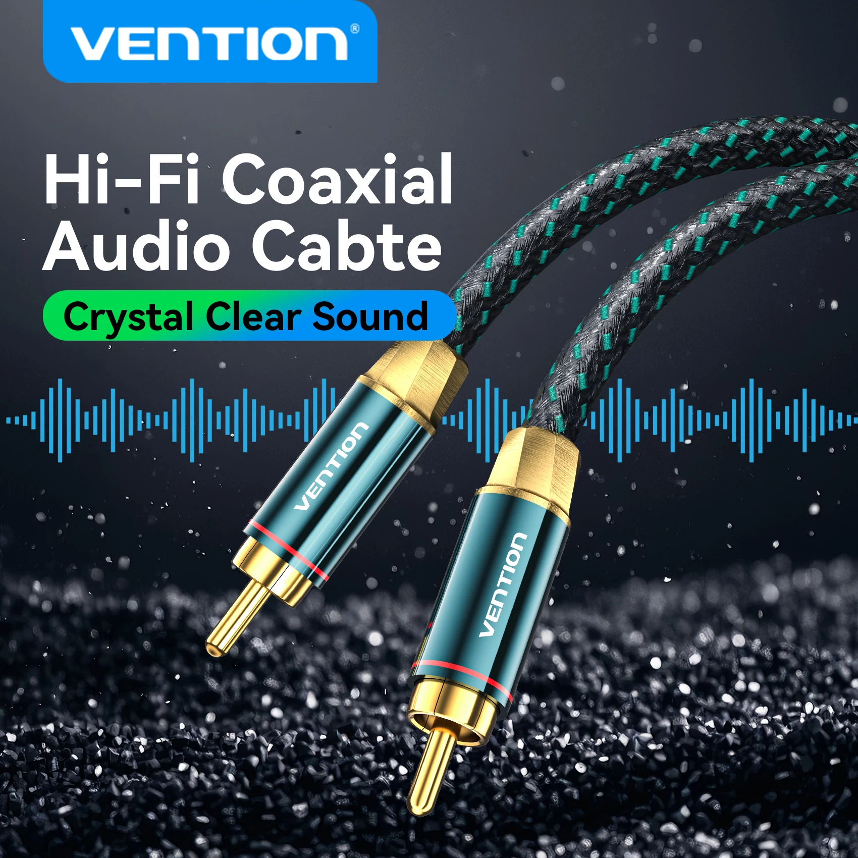 

Коаксиальный аудиокабель Vention Hi-Fi RCA кабель «папа-папа» в хлопковой оплетке для домашнего кинотеатра ТВ усилитель динамик стерео аудиокабель