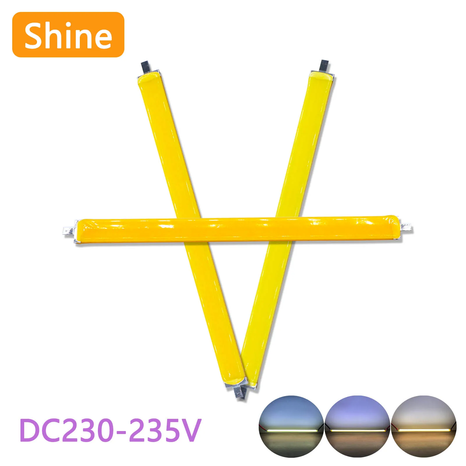 6-7W High Voltage Ceramic Substrate LED Hard Filament DC230-235V LED Tube DIY Bulb Llight Strip White Neutral White Warm White