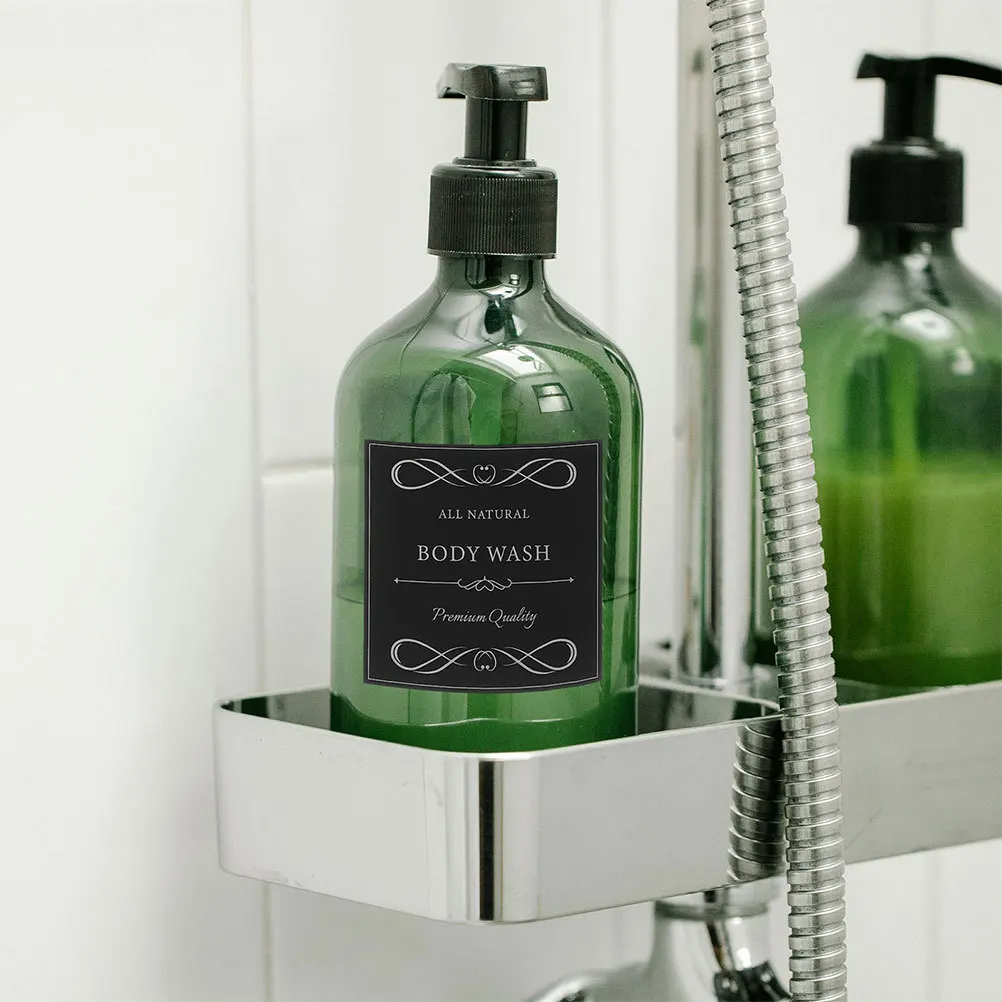 

12Pcs Waterproof Soap Dispenser Labels Self-Adhesive Stickers Bathroom Hand Soap Lotion Shower Bottle Organization