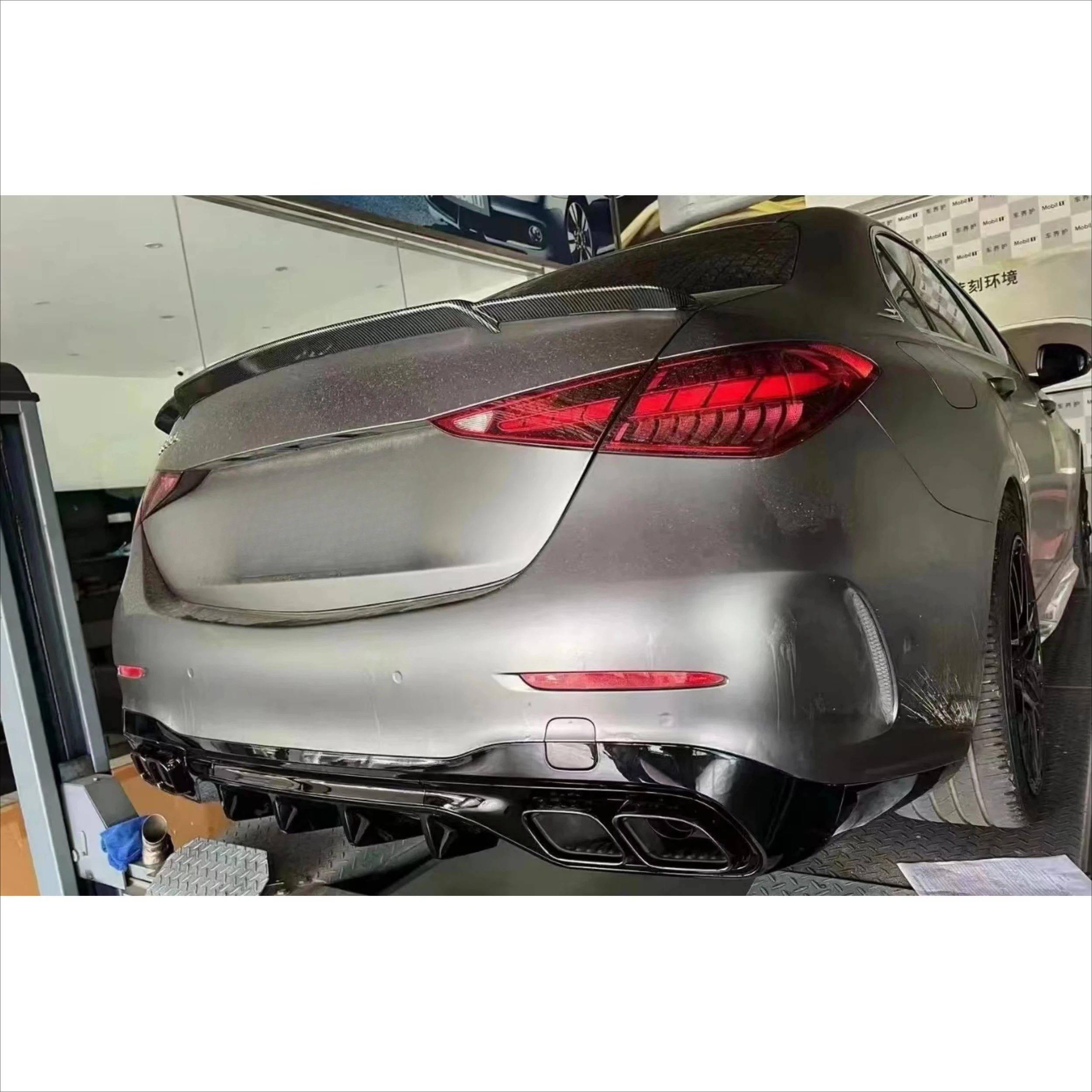 STLF Body Kit Include Rear Diffuser Tail Pipes for Mercedess Benzs C Class W206 2022 Year Upgrade to C63 AMGs 5