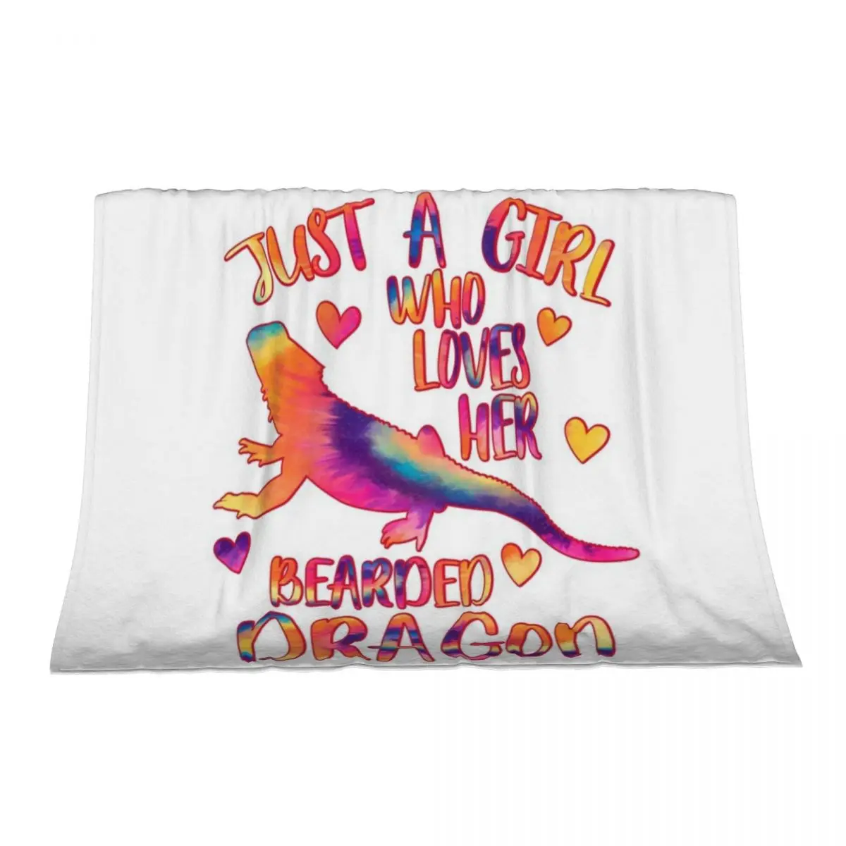 

Just a Girl who loves her Bearded Dragon Throw Blanket Decoratives Large Hair For Baby Blankets