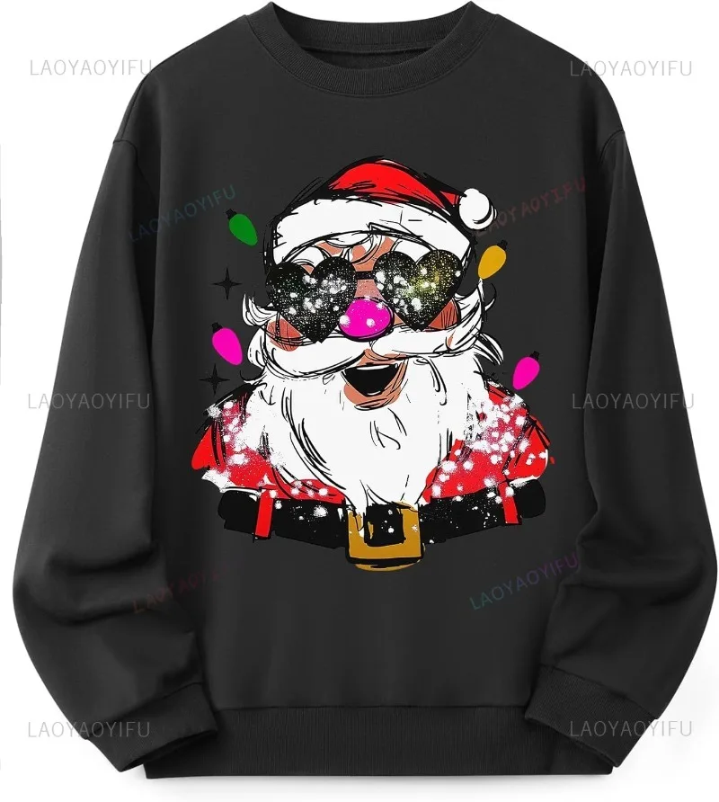بلوزات عيد الميلاد مضحك عيد الميلاد خمر الجرافيك هوديي لطيف الرنة سانتا شجرة البلوز النساء الملابس رجل الملابس الترويجي #3