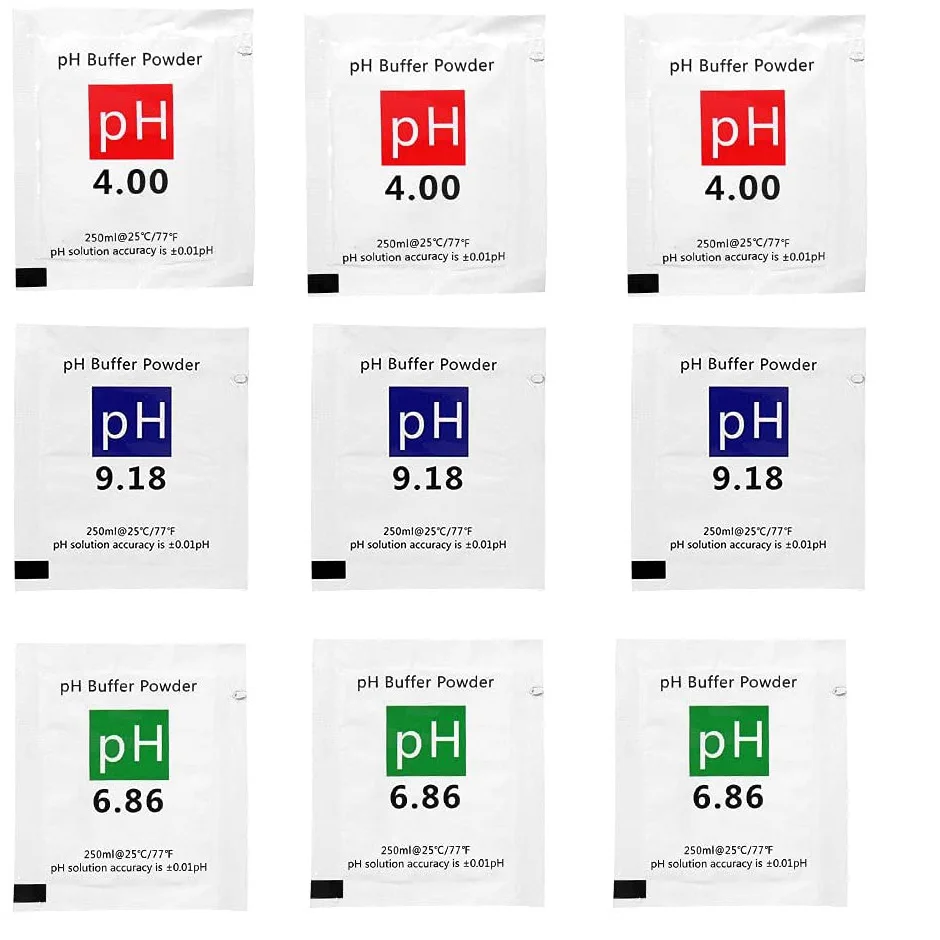 PH Buffer Powder Measure Calibration Solution ph4.00/ 6.86 /9.18 Calibration Point For Aquarium Testing