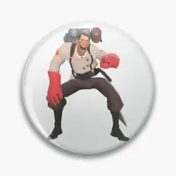 Tf2 Medic Laugh Soft Button Pin Metal Gift Jewelry Lover Clothes Lapel Pin Hat Fashion Funny Women Decor Badge Brooch Collar