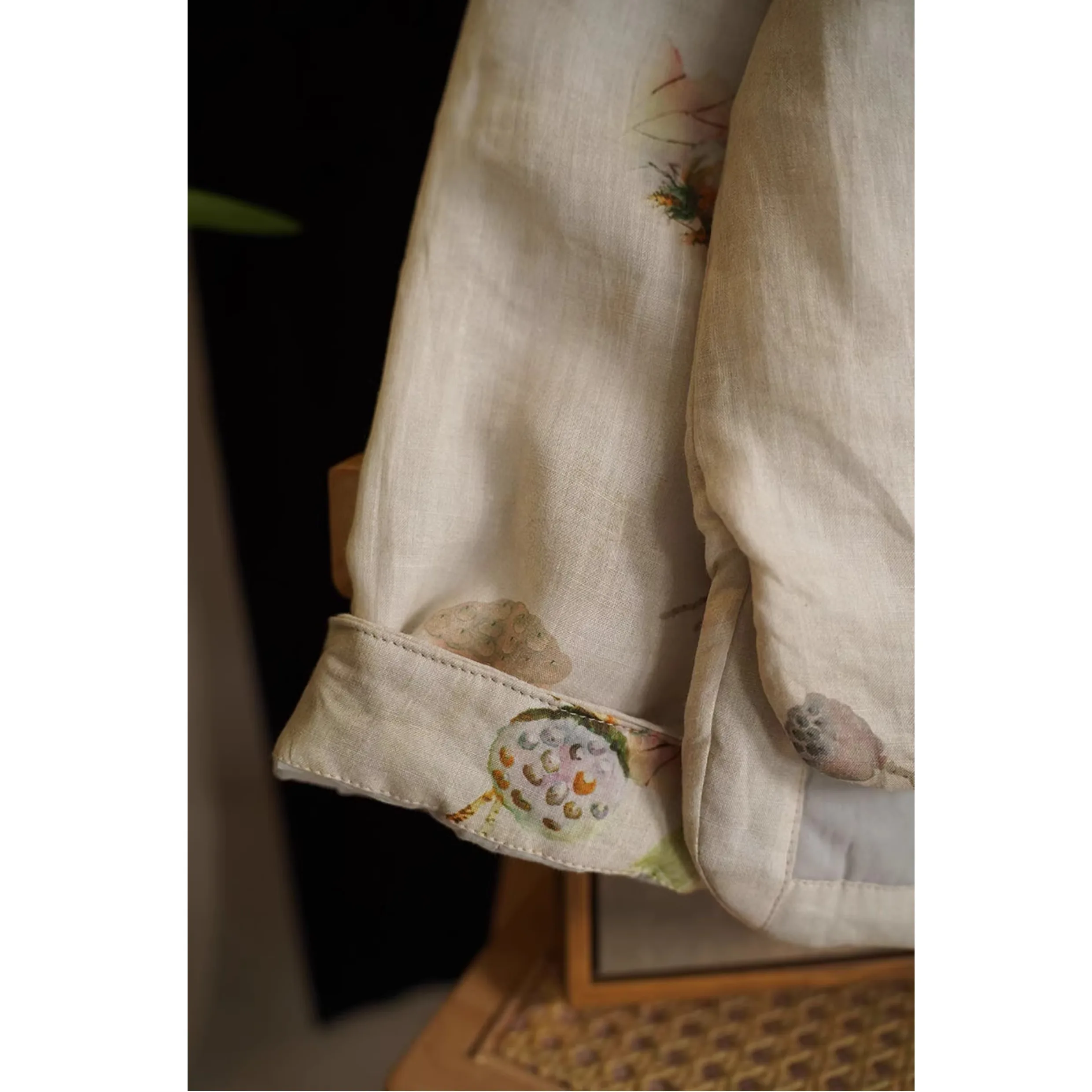 جديد الصينية Sle القنب القطن Jaet المرأة الشتاء جولة Ne زرر ملابس خارجية دافئة زن الروح القطن معطف Dreng Sunny...