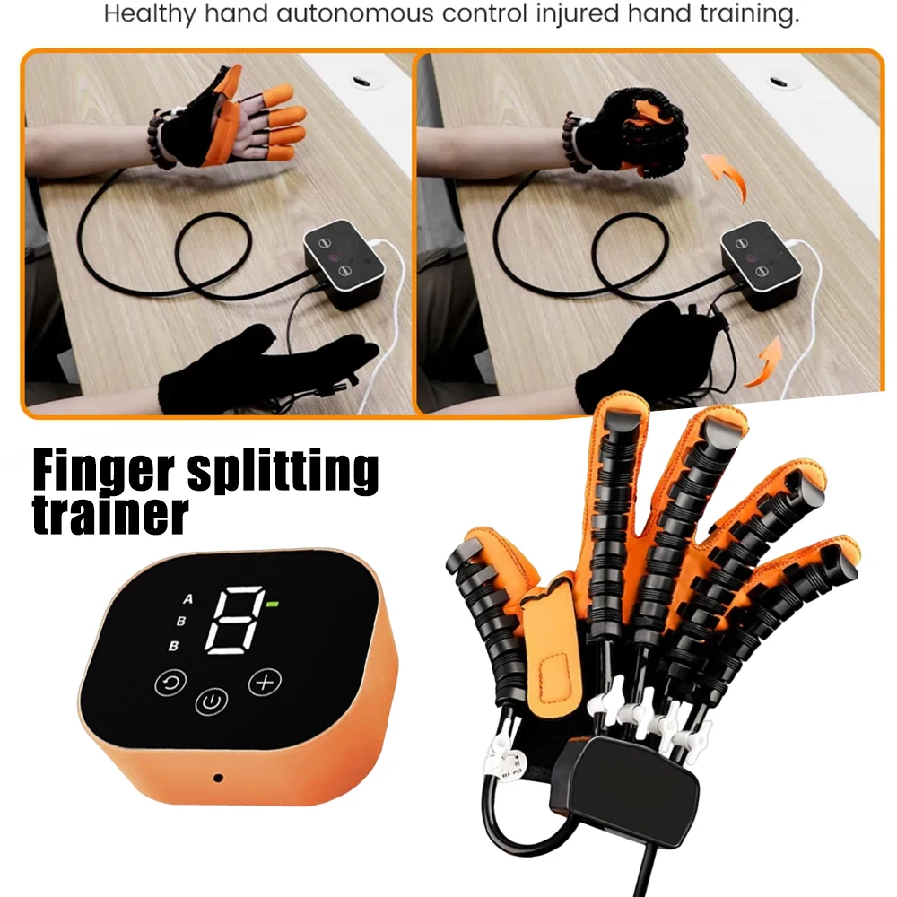 

Wholesale Cross Border Intelligent Electric Robot Hand Gloves Separable Finger Massager Stroke Hemiplegia Mirror Training Hand