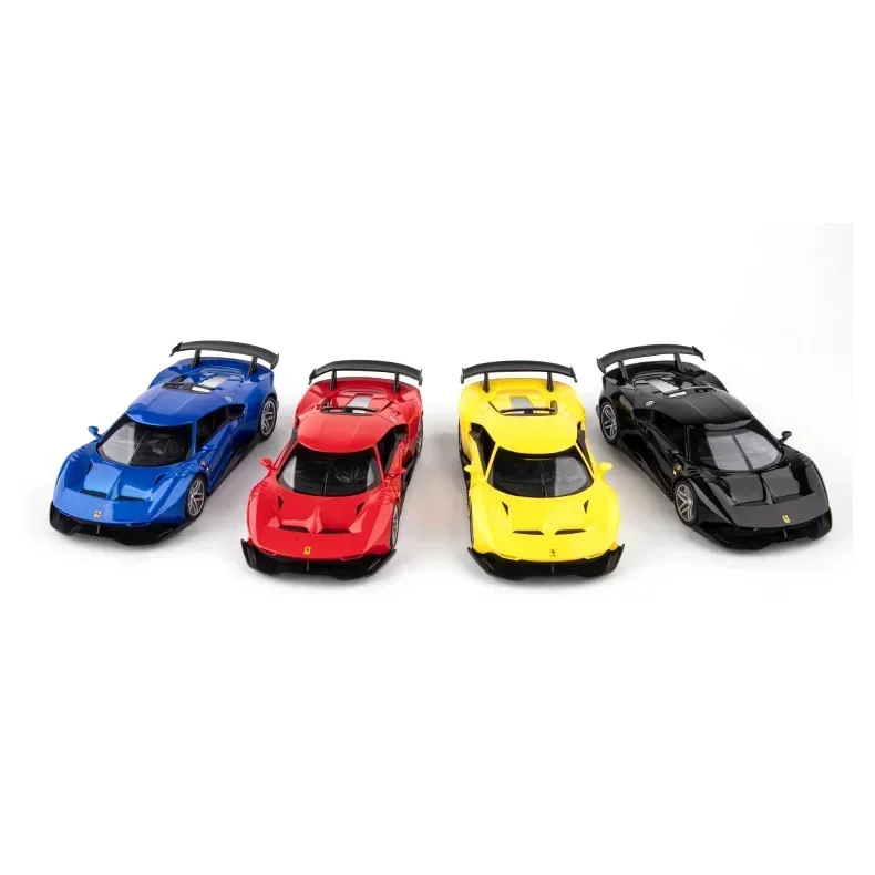 

Спортивный автомобиль Ferrari P80C 1:32, модель автомобиля с высокой симуляцией под давлением из металлического сплава, модель автомобиля со звуковым оформлением, детская игрушка, подарки