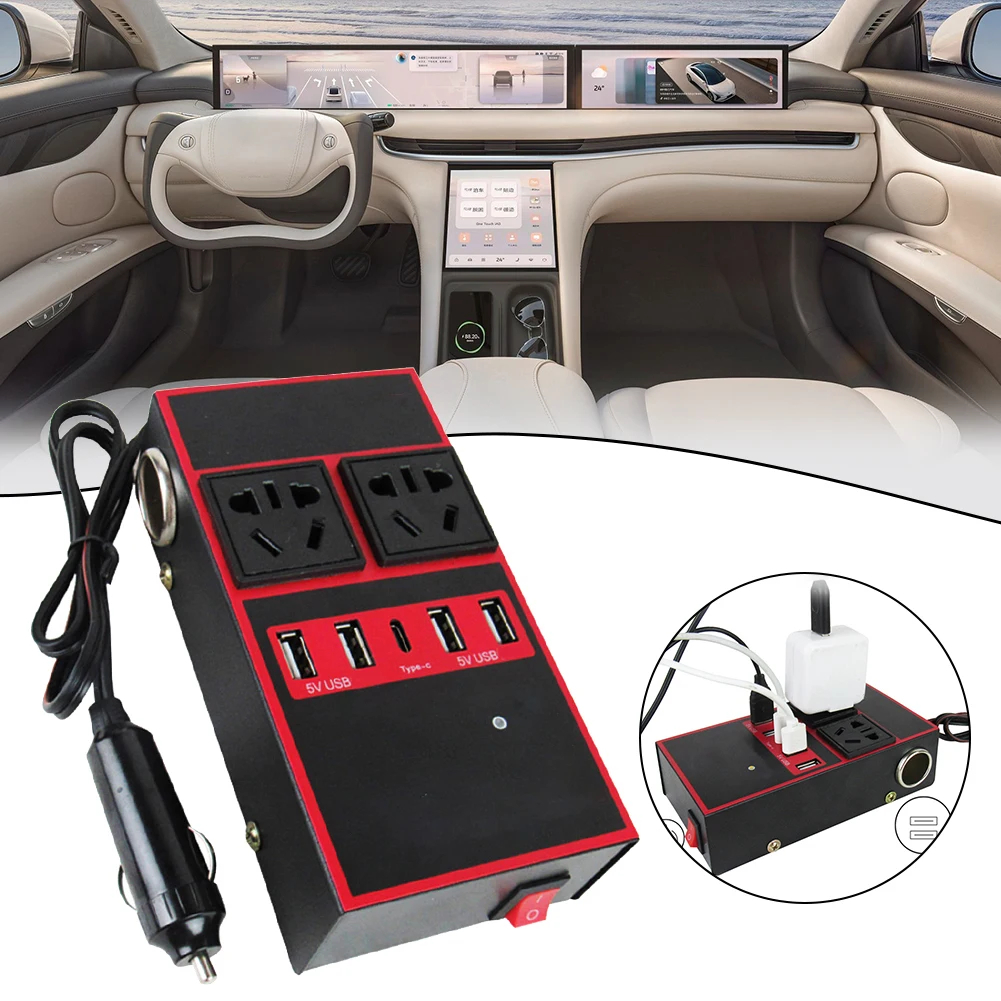 Car Battery Converter 200W Inverter On-the-go Power Solution Stable Energy Solution Inverter Stable Energy Supply