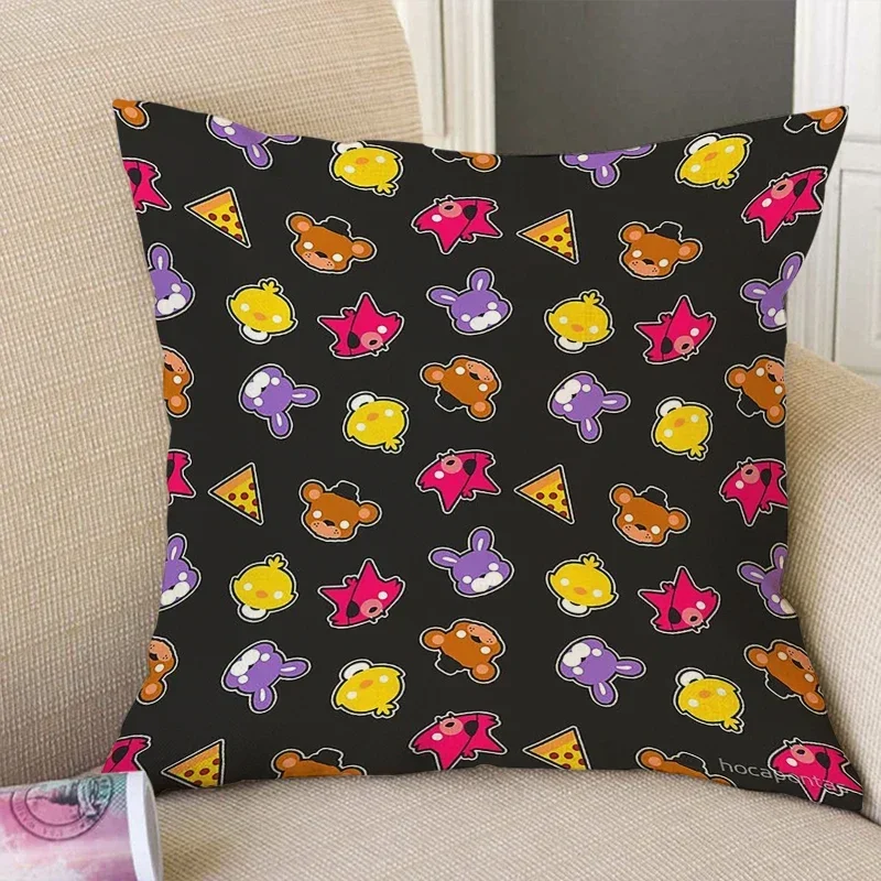 Fnaf Decorative Pillows for Sofa Anime Pillow Cover 40x40 Pillowcases 50x50 Pilow Cases Pillowcase Car Decoration Fall Decor