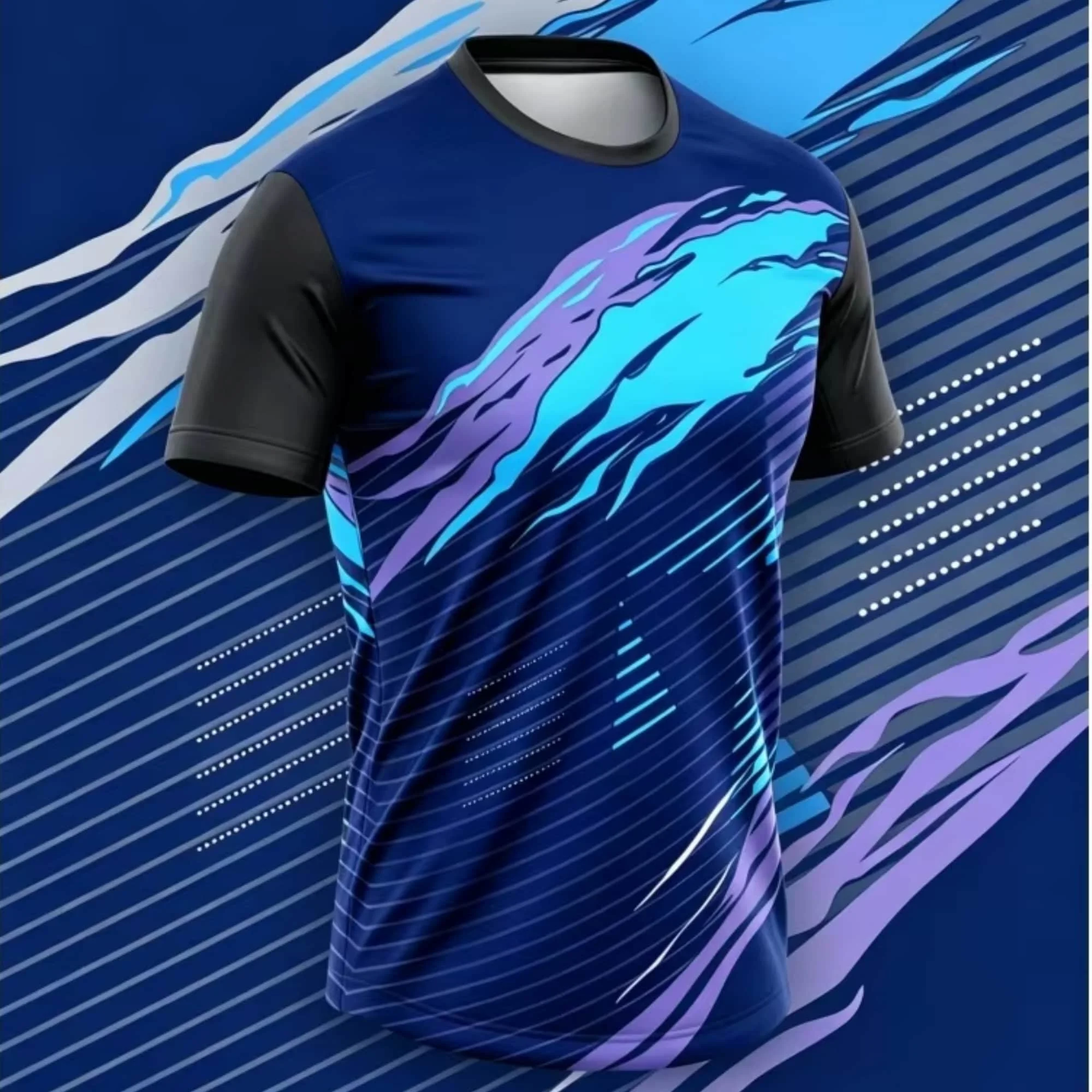 Einfaches Modisches 3D-Druck Fitness T-Shirt Herren Outdoor Lauf-Tee Badminton Sport Herren T-Shirt Lässiges Oberteil – Detail 4